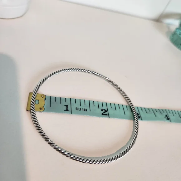 David Yurman Silver Cable Bracelet - Picture 6 of 7